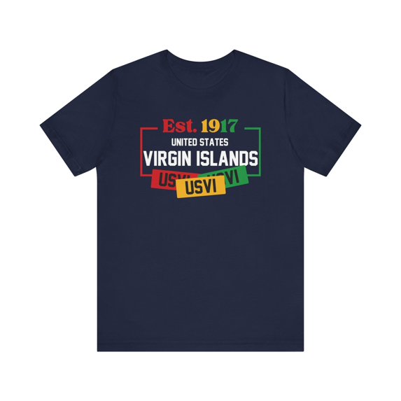 USVI T-Shirt Est. 1917 | Virgin Islands Unisex Tee | St. Thomas St. Croix St. John Souvenir Shirt | VI History Gift