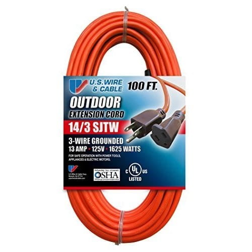 U.S. Wire and Cable Corp. Orange SJTW 13A Cord Set