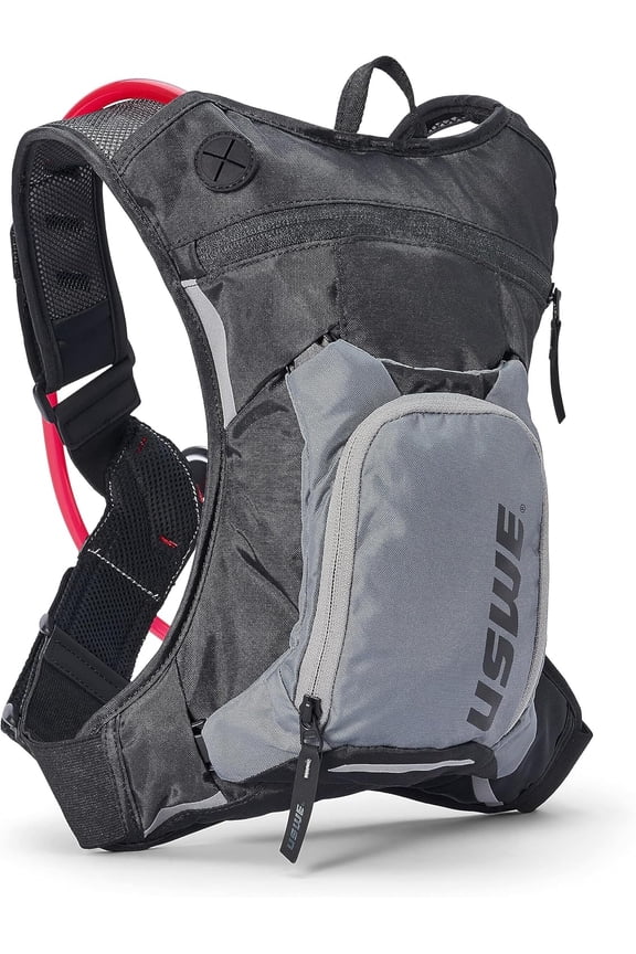 Moto Hydro 3L Hydration Pack with 2.0L/ 70oz Water Bladder, a High End, Bounce Free Backpack for Enduro and Off-Road Motorcycle, Black Grey