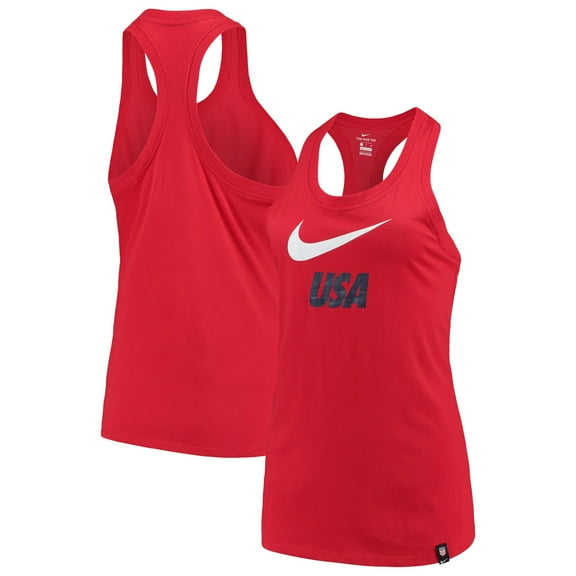 USWNT Nike Women's Racerback Performance Tank Top - Red