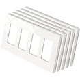 thumbnail image 2 of BESTTEN 3 Gang Silver Screwless Wall Plate, Decorator Outlet Cover Decor Switch Plate, H4.69" X W6.54 2 of 14