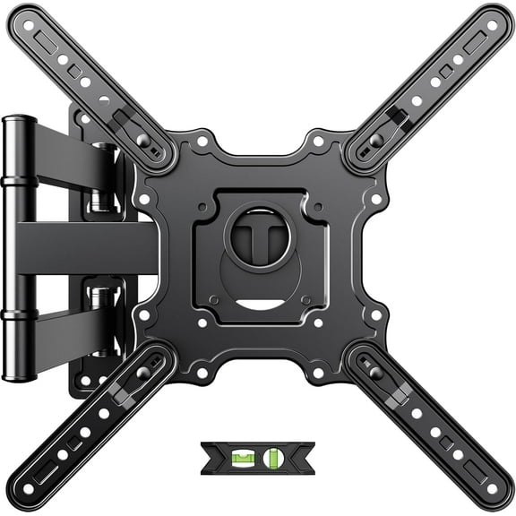 USX MOUN TV Wall Mount for Most 26-60 Inch TVs up to 77 lbs, Full Motion Bracket with Swivel Tilt Single Stud Design Corner, Max VESA 400x400mm fit 32 40 42 43 50 55 60