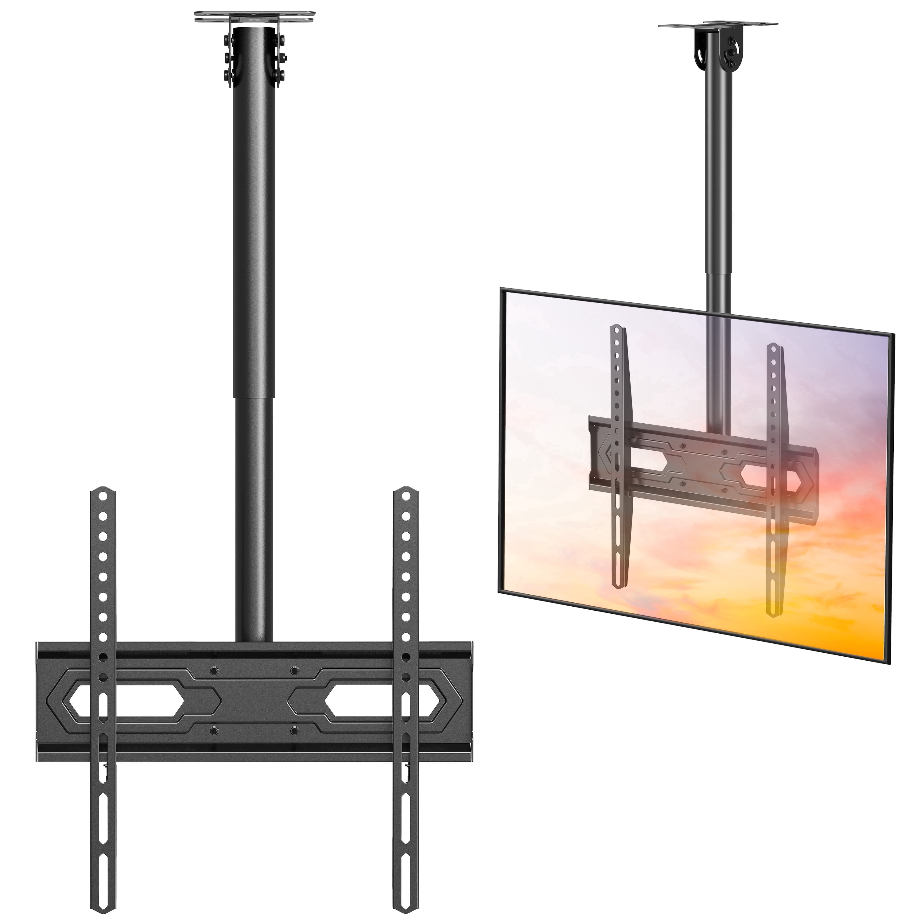 USX MOUNT Ceiling TV Mount for 26-74 inch TVs & Supports up to 110 Lbs, 360° Swivel, 6 Adjustable Height Setting, Full Motion TV Wall mount Max VESA 400x400mm