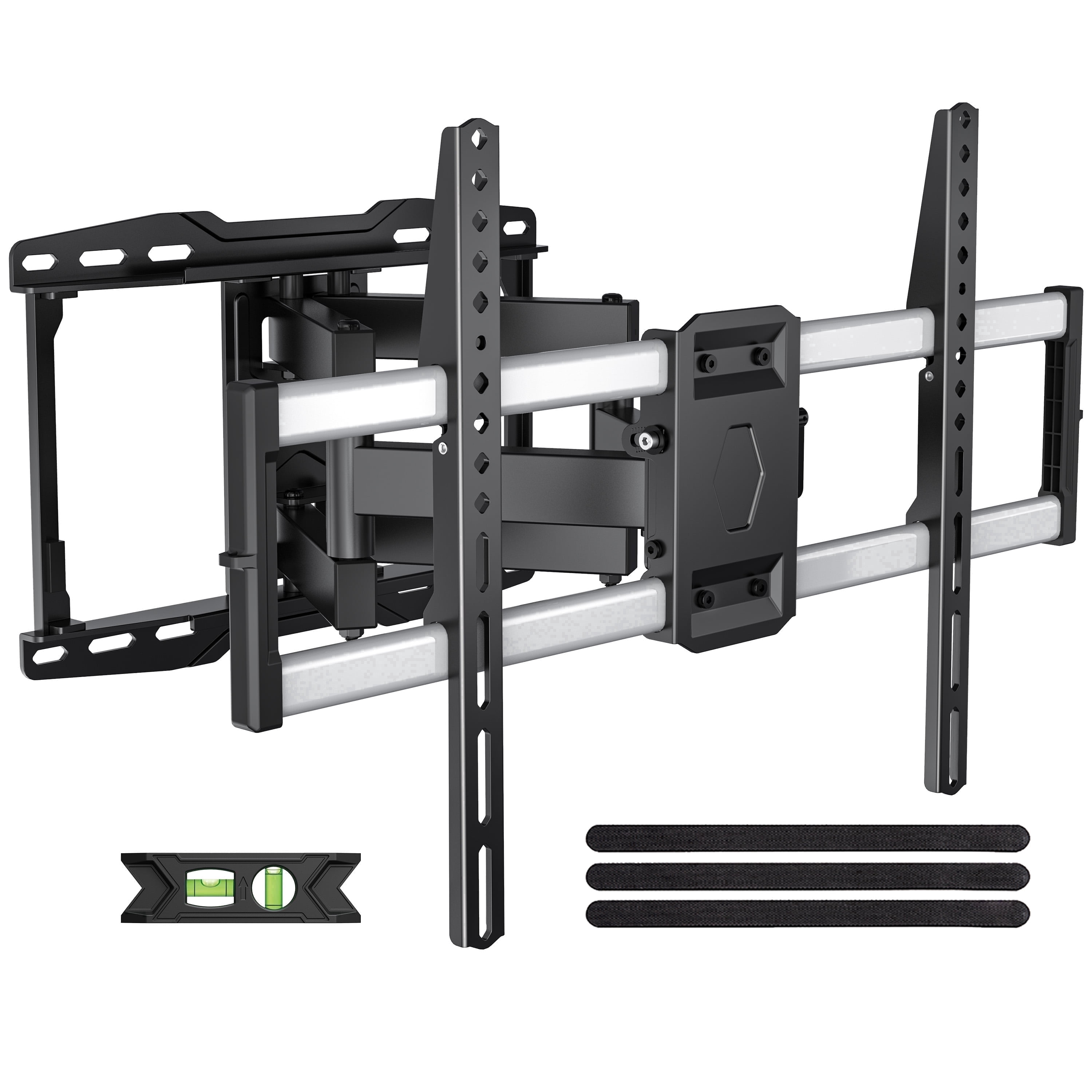 USX MOUNT Outdoor Full Motion TV Wall Bracket for 42-86" TVs up to 132 lbs, Fits 12"/16"/24" Studs, Tool-Free Tilt, Swivel, Extension, Max VESA 600 x 400mm