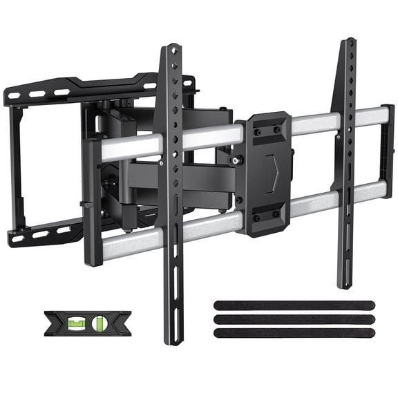 USX MOUNT Outdoor Full Motion TV Wall Bracket for 47-86" TVs up to 132 lbs, Fits 8"/12"/16"Studs, Tool-Free Tilt, Swivel, Extension, Max VESA 600 x 400mm