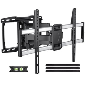 USX MOUNT Outdoor Full Motion TV Wall Bracket for 42-86" TVs up to 132 lbs, Fits 12"/16"/24" Studs, Tool-Free Tilt, Swivel, Extension, Max VESA 600 x 400mm
