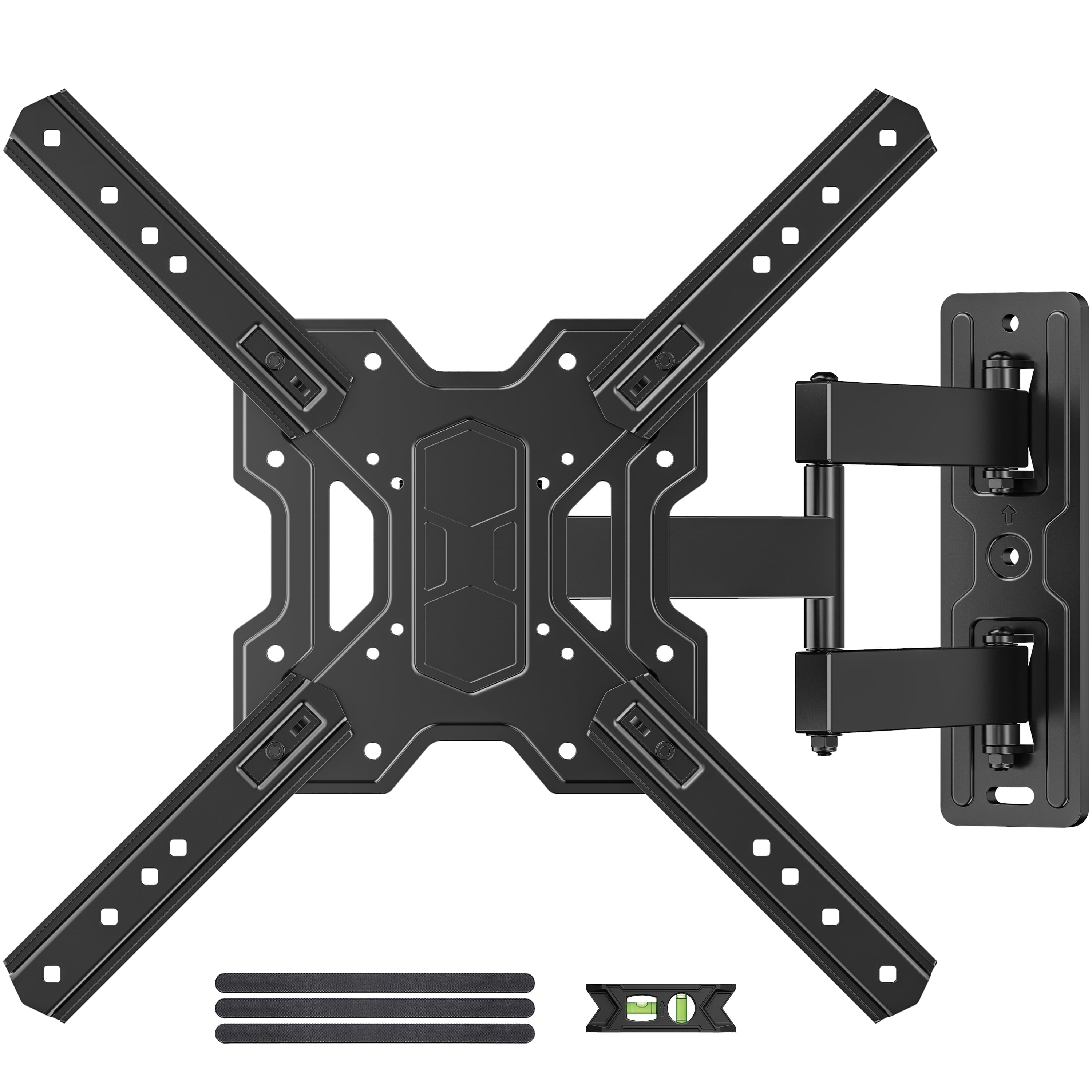 USX MOUNT Full Motion TV Wall Mount Bracket with Swivel Arm for 23-65 Inch TVs, Corner TV Mount with Extension,Tilt Holds up to 77 lbs,Single Wood Stud Perfect Center Design