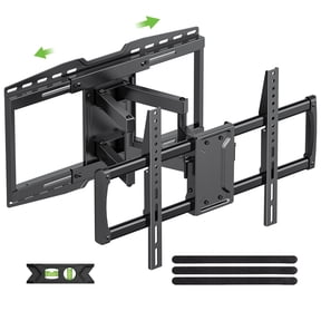 USX MOUNT Heavy Duty Full Motion Sliding TV Wall Mount for 42-97 inch TVs, Articulating 6 Arm Support up to 150lbs, Swivel & Tool-Free Tilt, Max VESA 600x400mm, Fits 12"/16"/18"/24" Wood Studs