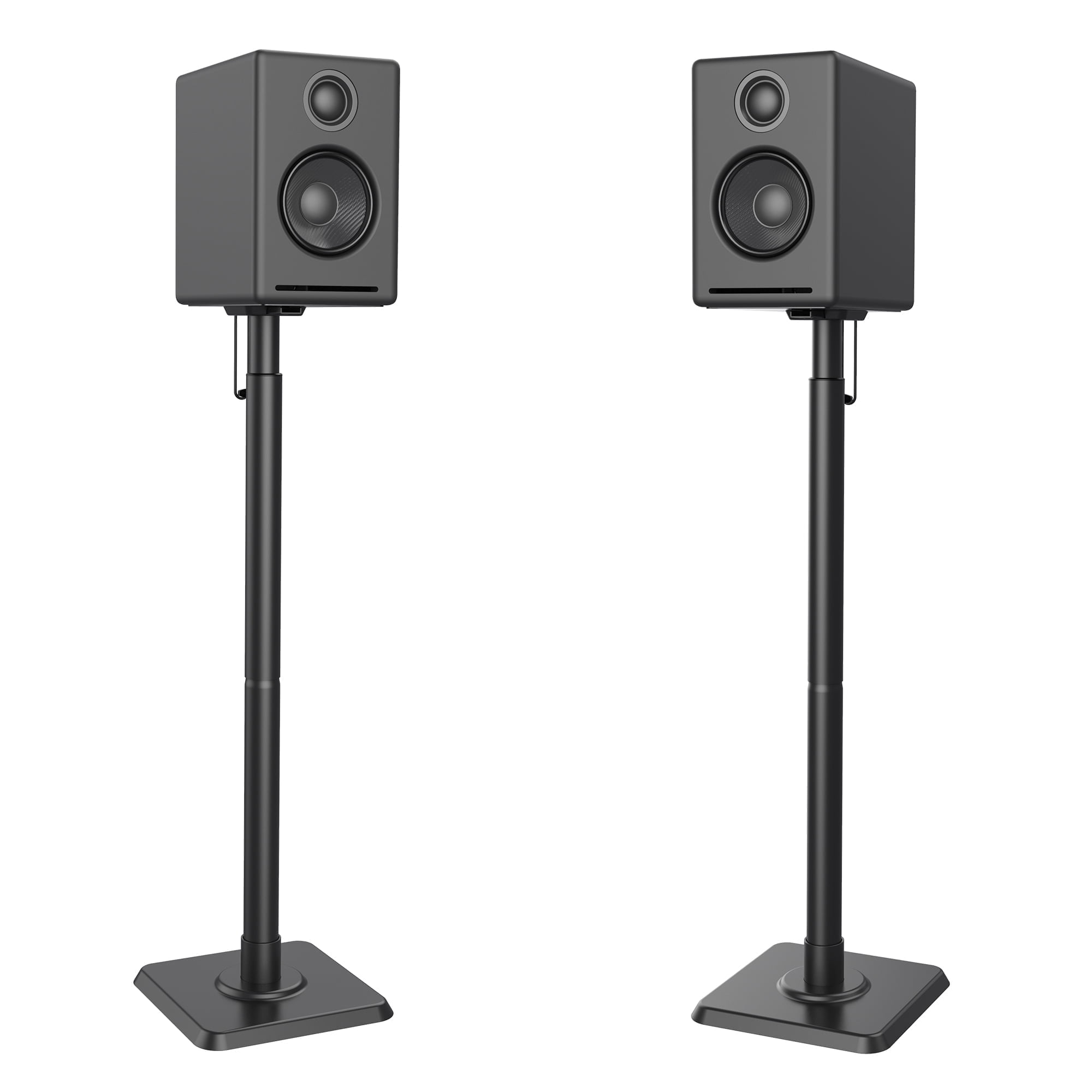 USX MOUNT Speaker Stand Height Adjustable for Satellite & Bookshelf Speaker(Only Speaker Stand Pair) - 11LBS Capacity