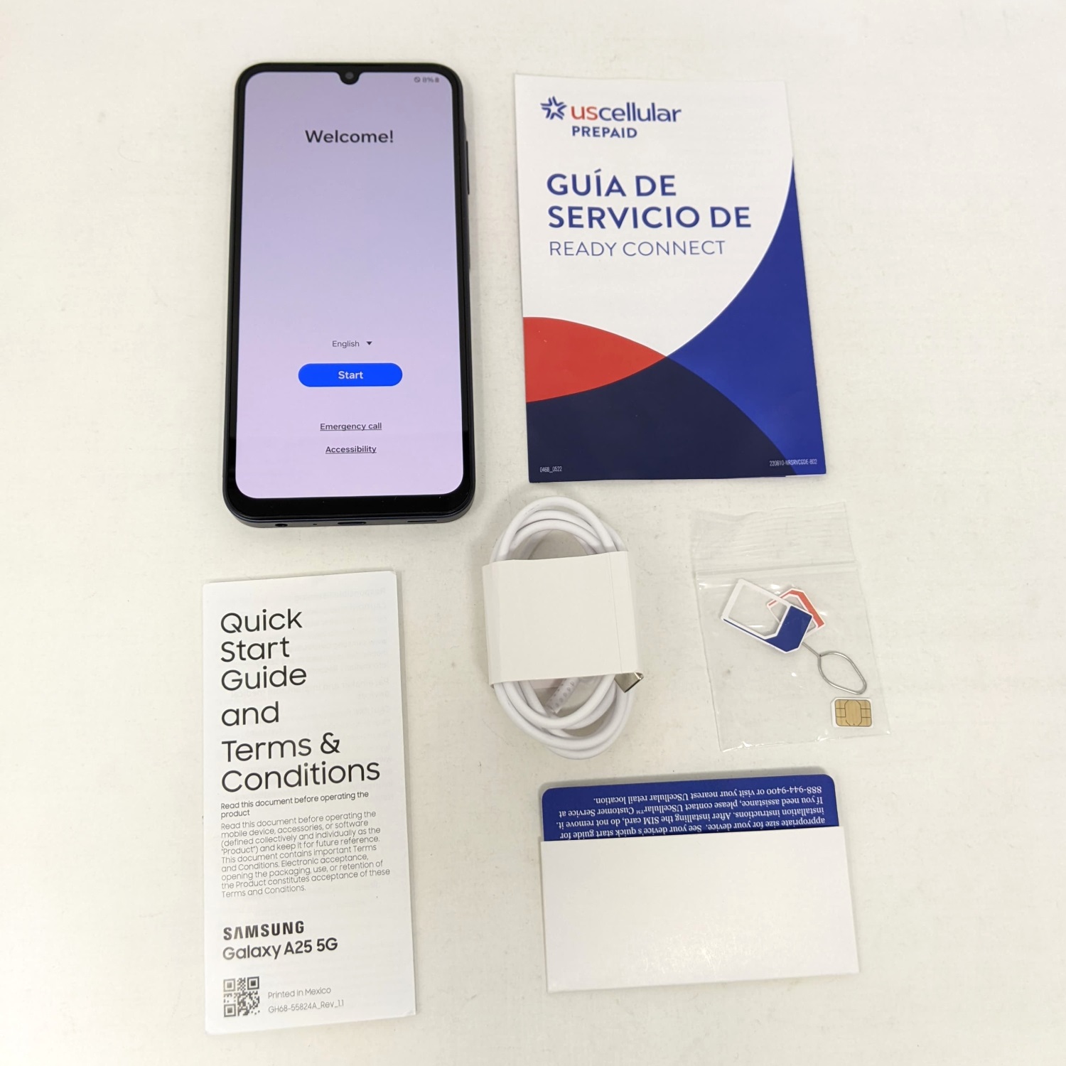 Open Box UScellular Samsung Galaxy A25 5G 128GB Prepaid Smartphone ...