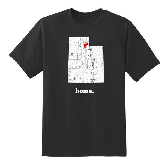 UT Map Utah Home State Love Utah Home Design Mens Graphic T Shirts for Men Women Black,3XL