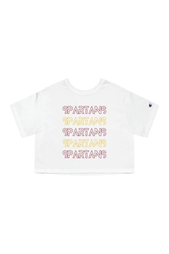 UT Spartans Retro Repeat Champion Crop Tee