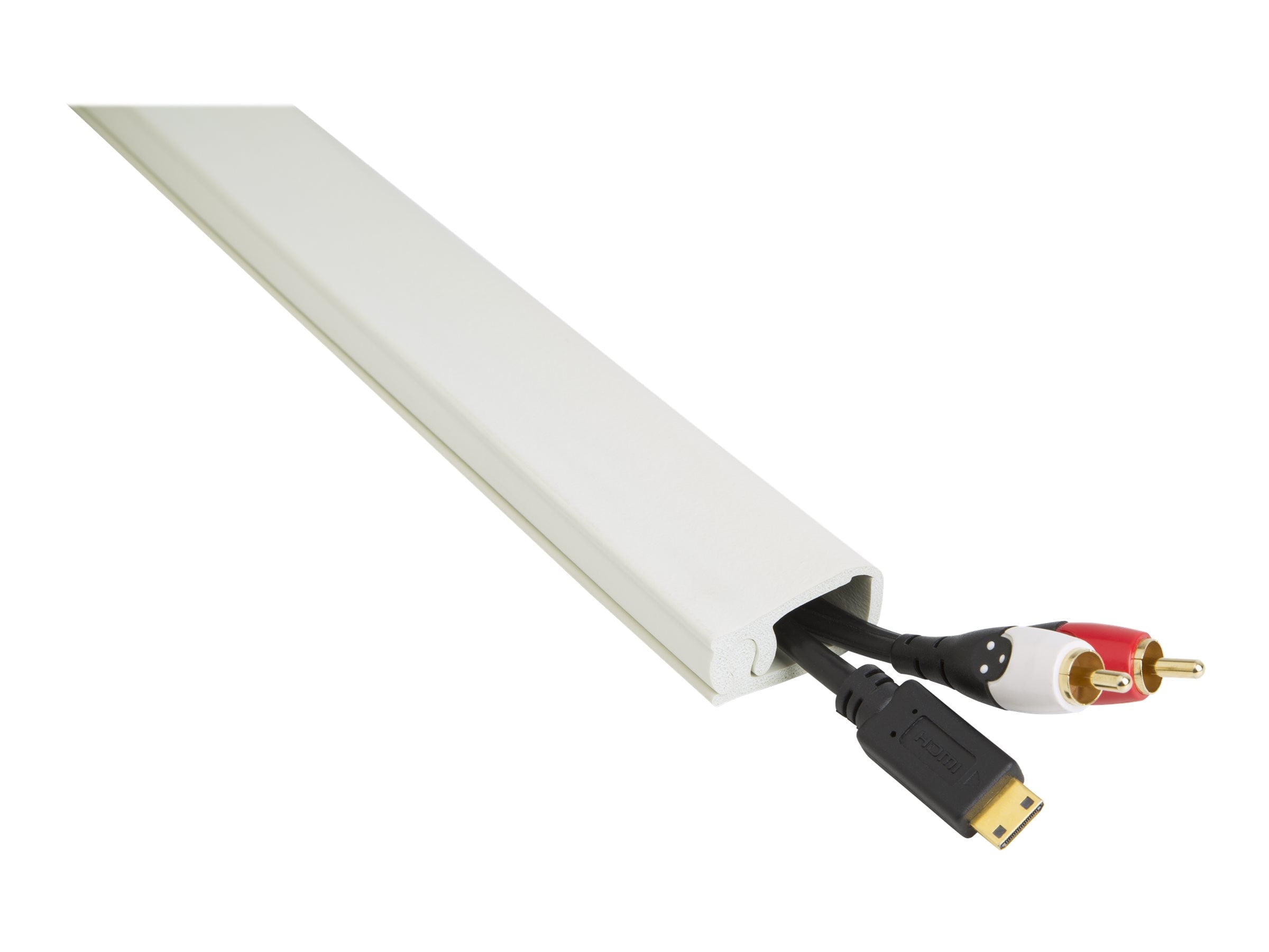 8 ft White Flexible Cable Raceway with Adhesive Tape
