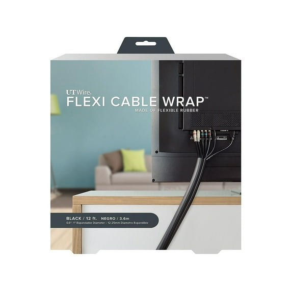 UT Wire Rubber Wrap 12'L Black (UTW-FCW12-BK)
