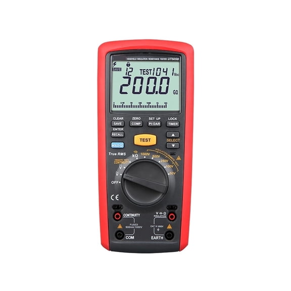 UT505B Handheld Insulation Resistance Tester True RMS Insulation Resistance Multimeter 1000V Megohmmeter LCD Backlight ,Easy to Use