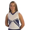 thumbnail image 1 of Pizzazz Girls White Purple Spirit Uniform Shell Top Youth Small, 1 of 4