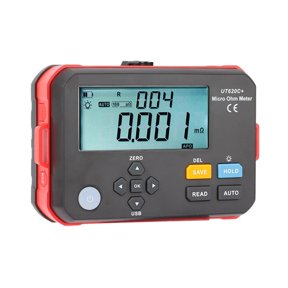 UT620C Plus Micro Ohmmeter DC Low Resistance Tester Auto & Manual Range Professional Digital Ohm Meter