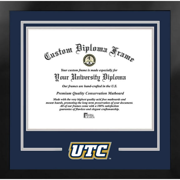 UTC Mocs 17w x 14h Spirit Diploma Manhattan Black Frame with Bonus Campus Images Lithograph (value savings $59)