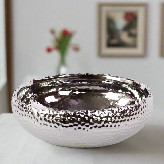 Veylin Dimpled Ceramic Round Pot
