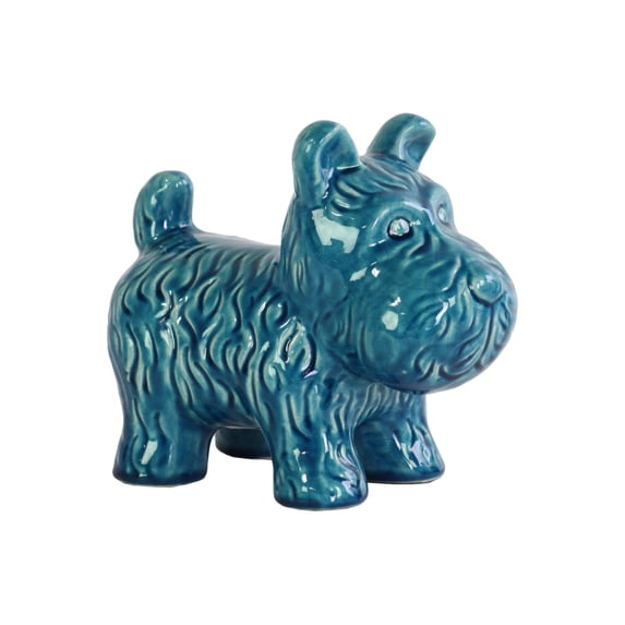 Strath Standing Welsh Terrier Figurine – Realistic Dog Statue, Handcrafted Collectible Home Decor, Terrier Dog Showpiece, Gift for Dog Lovers-Turquoise