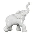 thumbnail image 1 of UTC14852 Porcelain Walking Trumpeting Elephant Figurine Gloss Finish White, 1 of 2