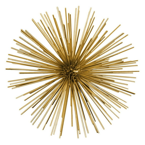 UTC21922 Metal Sea Urchin Ornamental Sculpture Decor MD Coated Finish Gold
