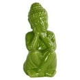 thumbnail image 1 of UTC34456 Ceramic Sitting Buddha Figurine with Rounded Ushnisha and Head on Hands Gloss Finish Green, 1 of 6