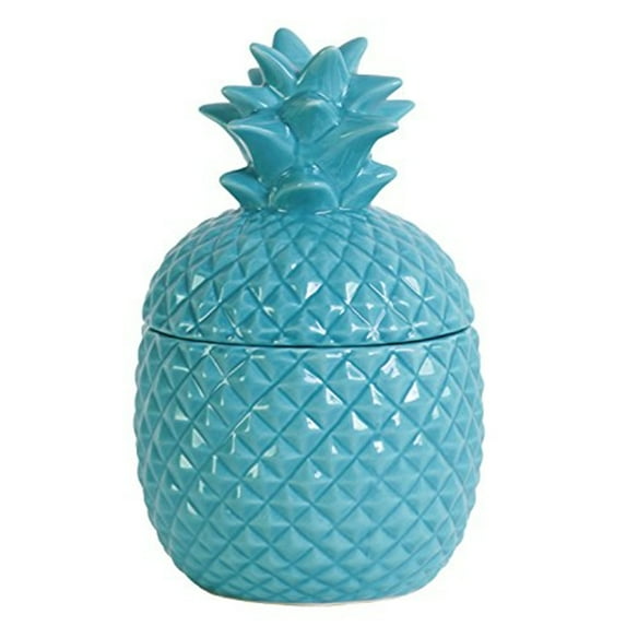UTC44203 Ceramic 20 oz. Pineapple Canister SM Gloss Finish Blue