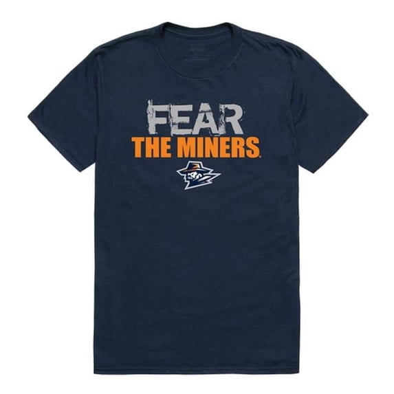 UTEP Fear College Short Sleeve T-Shirt, Navy - Small