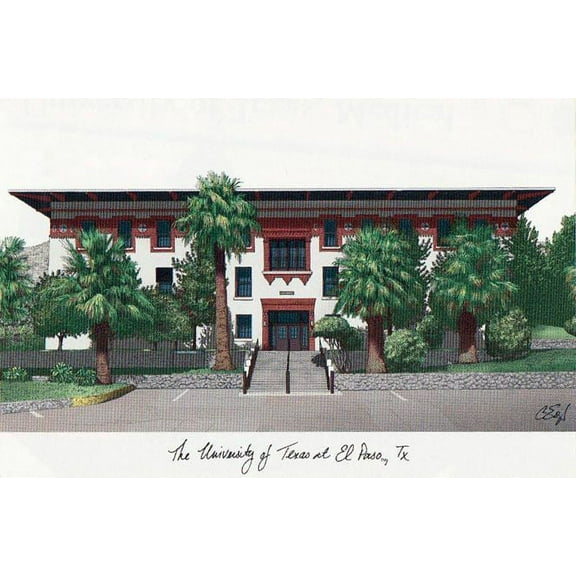 UTEP Miners 14w x 11h Spirit Diploma Manhattan Black Frame with Bonus Campus Images Lithograph (value savings $59)