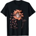 thumbnail image 1 of UTERINE CANCER Awareness Sunflower Peach Ribbon T-Shirt, 1 of 3