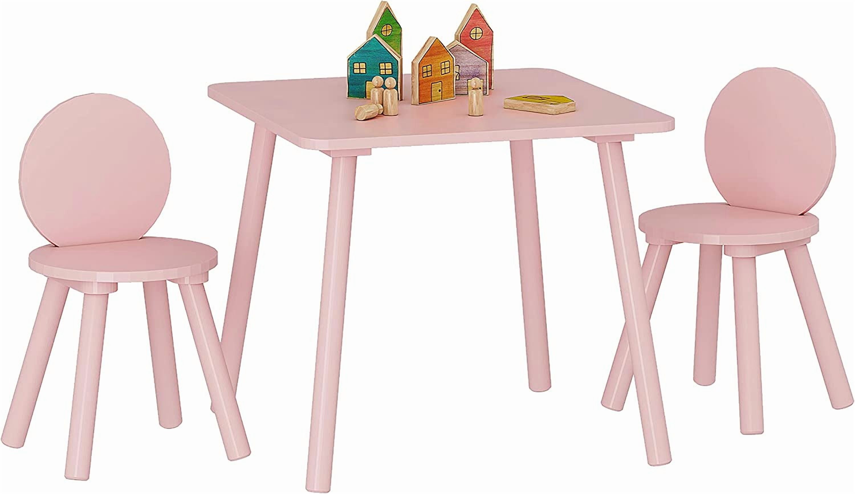 UTEX 2-in-1 Kids Table with 2 Chairs Set, Lotus