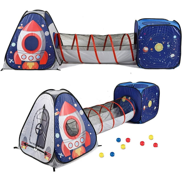 UTEX 3pc Space Astronaut Kids Play Tent, Pop Up Play Tents with Tunnels