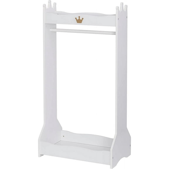 UTEX Kids Dress Up Storage, Kids' Costume Organizer Center, Open Hanging Armoire Closet, Kids Armoire with Rack for Toddler 3 Age+, White