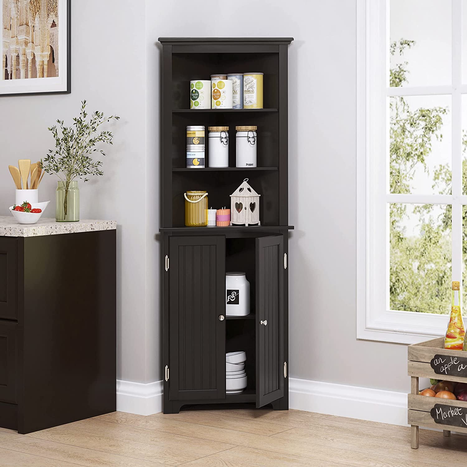 Corner Cabinet With Doors & Adjustable Shelf, Corner Night Stand, Free —  Brother's Outlet