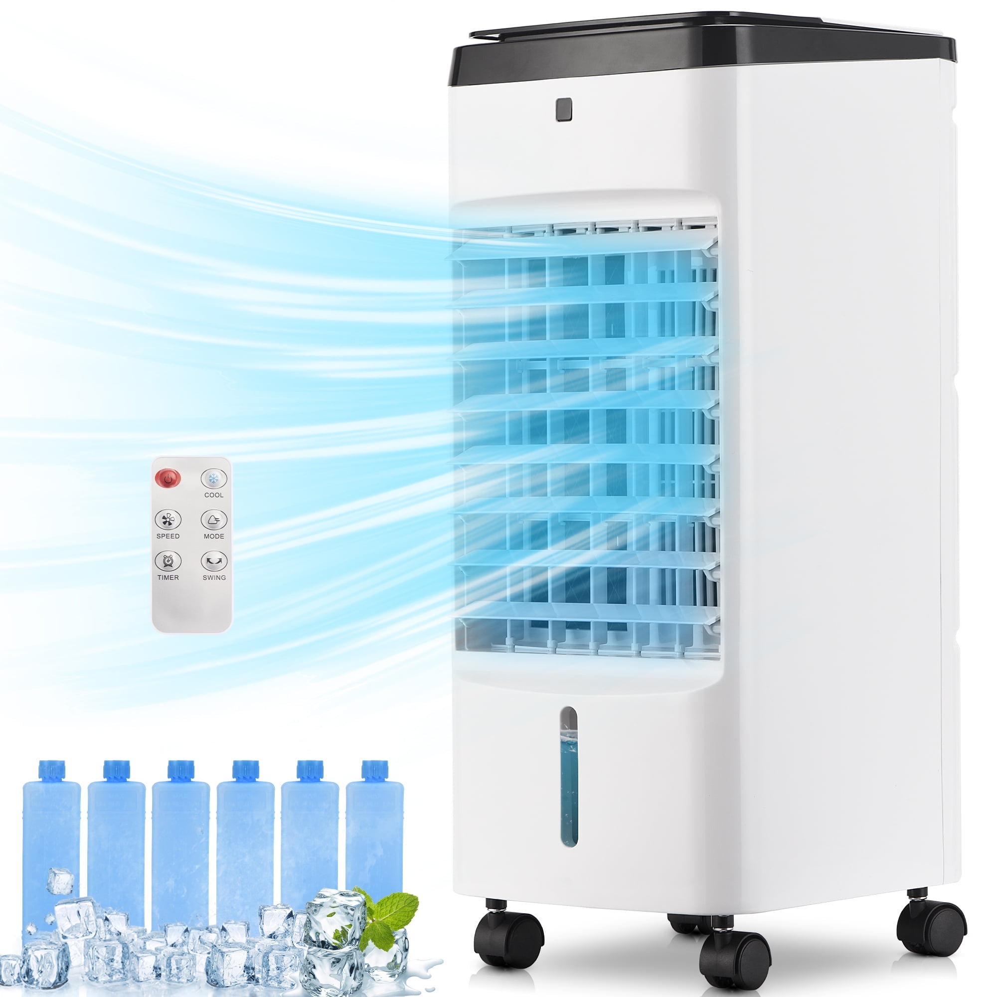 UTHFY 3 Speed 3-in-1 Remote Evaporative Air Cooler for 450 sq ft, White