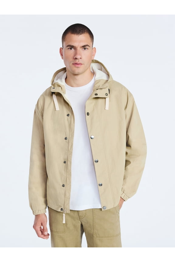 Men's Utility Jacket with Hood, Sizes S-3XL