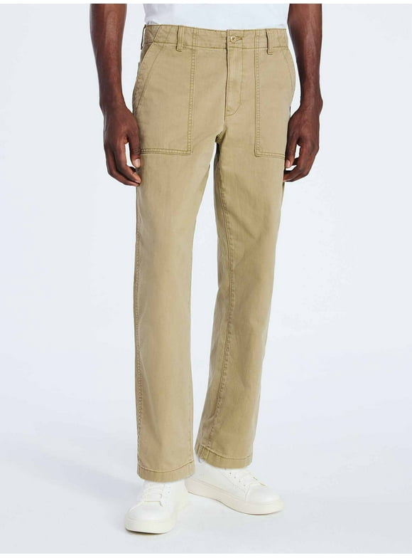 Men's Straight Fit Cotton Utility Pants, Sizes 30-38