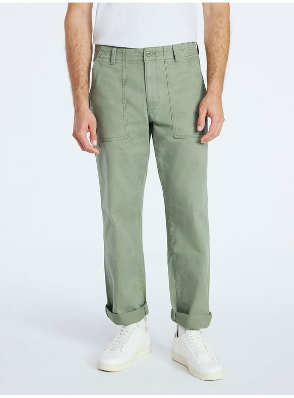 Men's Straight Fit Cotton Utility Pants, Sizes 30-38