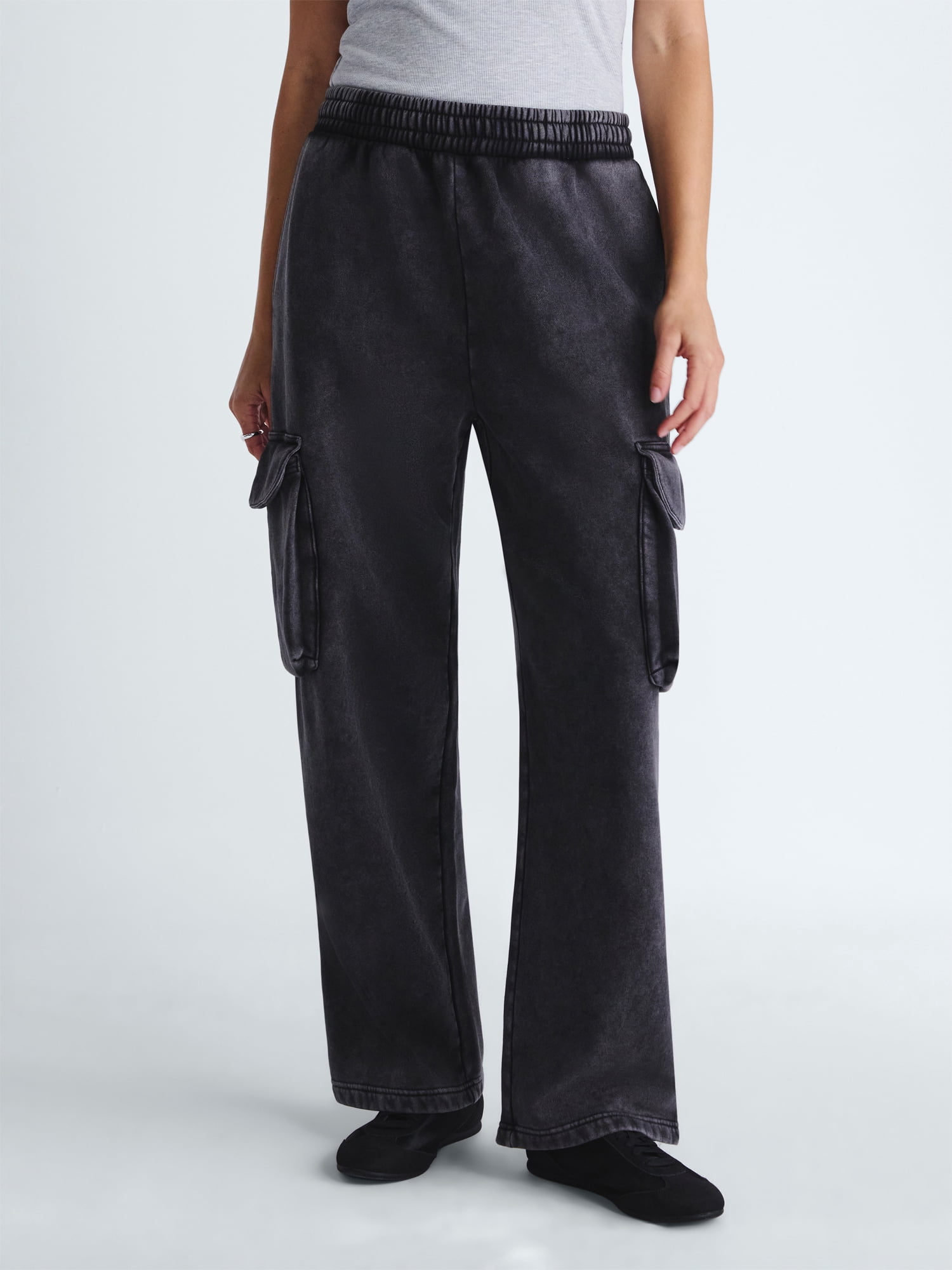 Scoop Women’s and Women’s Plus Utility Wide Leg Pants, Sizes XS-4X