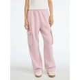 thumbnail image 1 of Scoop Women’s Mineral Washed Wide Leg Cargo Sweatpants, Sizes XS-XXL, 1 of 5