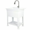 thumbnail image 1 of Open Box UTILITYSINKS Plastic 30” Freestanding Utility Sink w/ Pull Faucet, Wht, 1 of 8