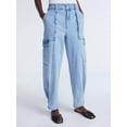 thumbnail image 1 of Scoop Women’s and Women’s Plus Utility Cargo Jeans, Sizes 0-26, 1 of 6