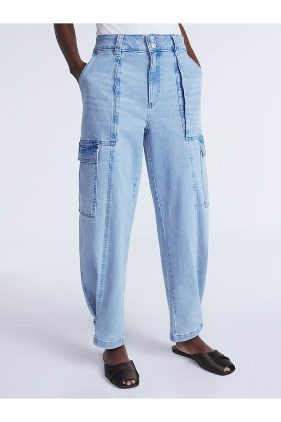 Women’s and Women’s Plus Utility Cargo Jeans, Sizes 0-26