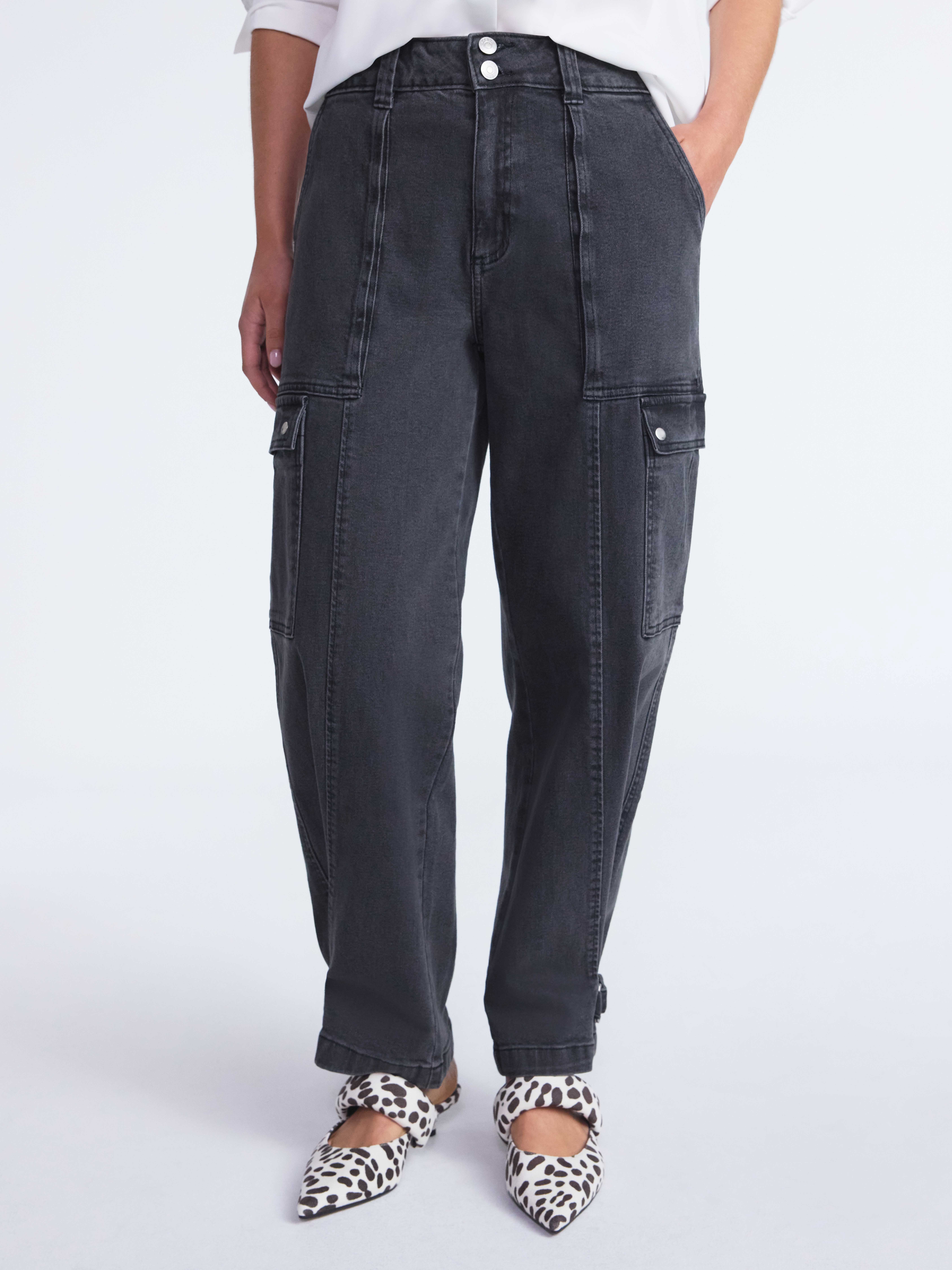 Scoop Women’s and Women’s Plus Utility Cargo Jeans, Sizes 0-26