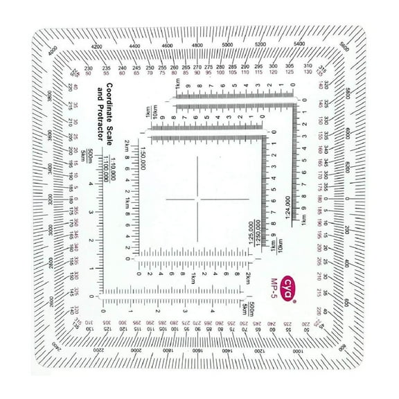 UTM/MGRS Land Navigation Protractors Map Protractors Coordinate Scale for Camp