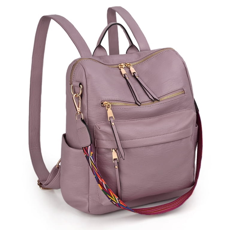 Vegan Leather Convertible Backpack Purse with Tassel, Laptop & Travel Ready Nombongo Black Backpack Purse — Bostanten – BOSTANTEN main image 3