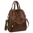 thumbnail image 1 of UTO Backpack Purse for Women Vegan Leather Fashion Travel Small Shoulder Bag Satchel(Brown), 1 of 7
