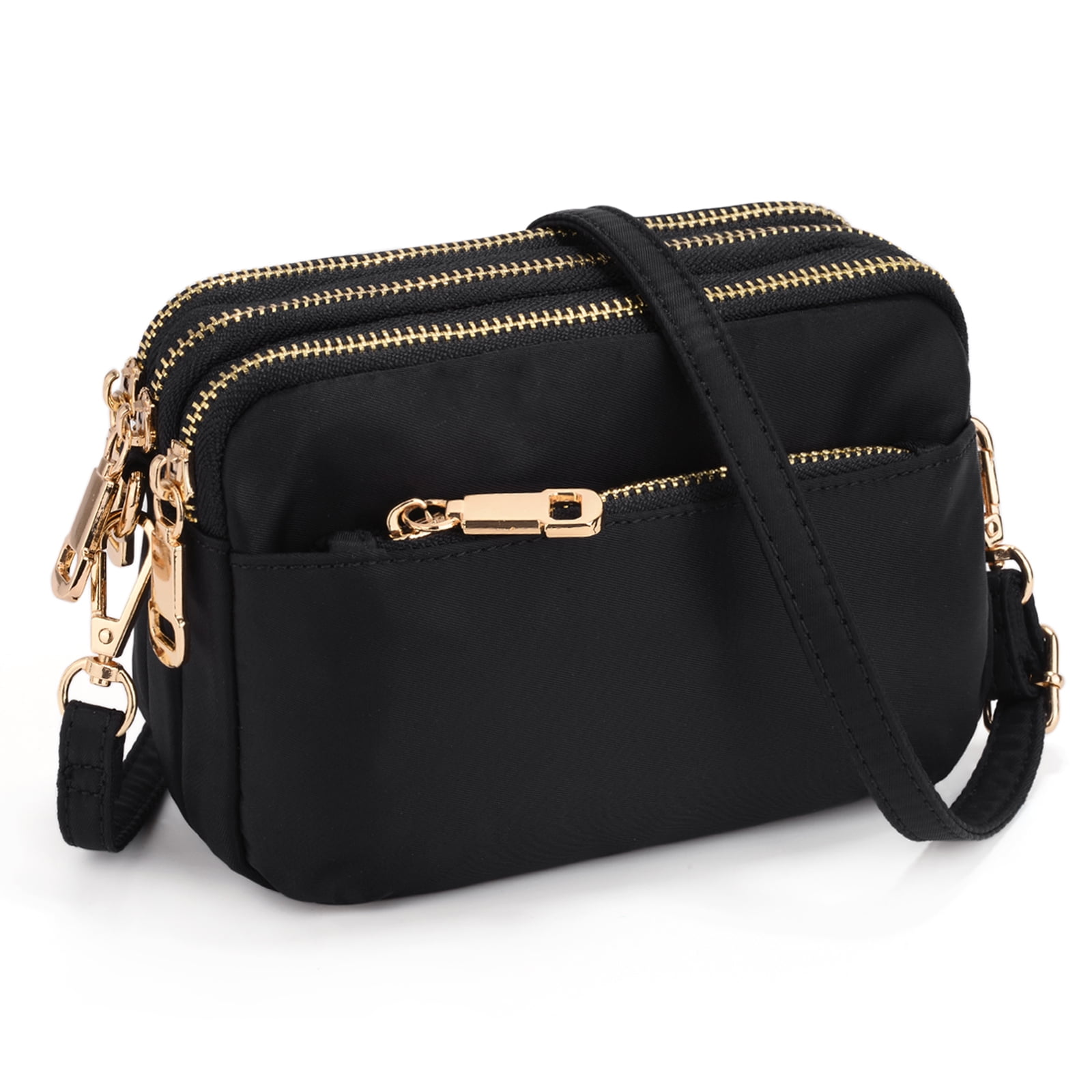UTO Crossbody Bags for Women Nylon Fashion Shoulder Bag Purse with  Adjustable Strap for Travel Hiking(Black) - Walmart.com