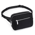 thumbnail image 1 of UTO Fanny Packs for Women Nylon Crossbody Belt Bag Fashion Waist Bag for Travel Hiking Running with Adjustable Strap(Black), 1 of 9